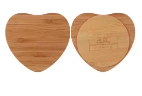 10W heart shape 10W Portable Wireless Charger, Slim Wood Charging Pad AZ10048