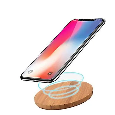 10W heart shape 10W Portable Wireless Charger, Slim Wood Charging Pad AZ10048