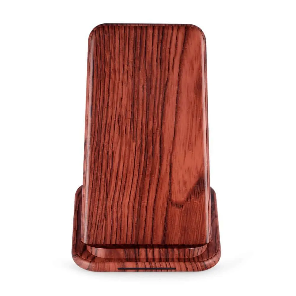 10W Wood Wireless Charger with Phone Stand