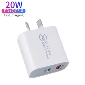 20W QC3  PD Quick Charger USB   Type C