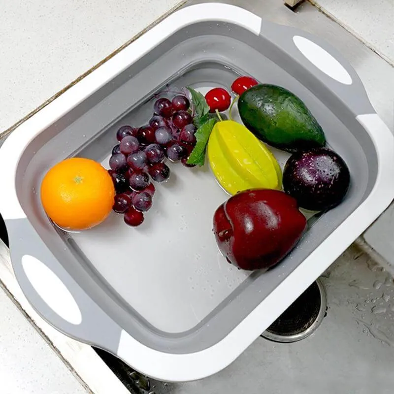 3 In 1 Multifunctional Foldable Dish Tub Cutting Board