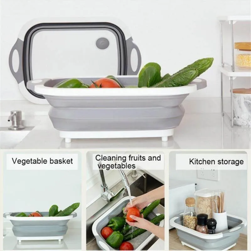 3 In 1 Multifunctional Foldable Dish Tub Cutting Board