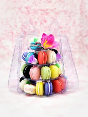 4 Tier Macaron Tower with Protective Case | Adjustable and Reusable