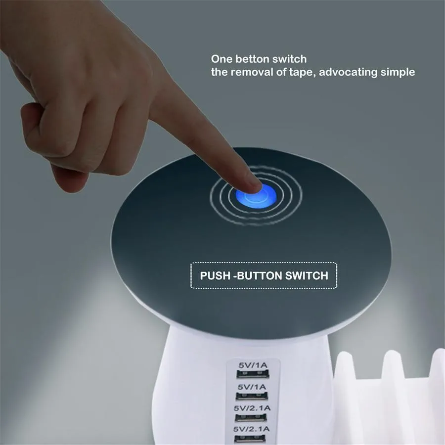 5 USB Fast Charging Station With Night Light