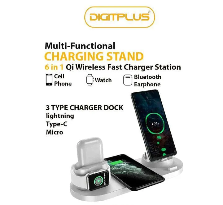 6 In 1 Multi-Function Charging Stand