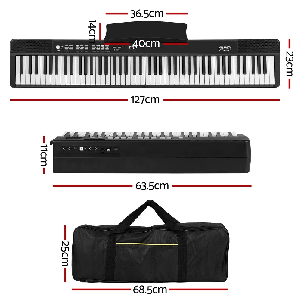 88-Key Foldable Electric Piano w/ MIDI-USB, Bluetooth - Alpha