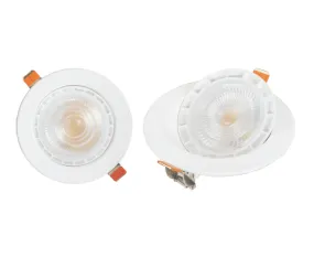 90° Angle-Adjustable Recessed Canless Gimbal 4in 9w 720 Lumen 5CCT TUNEABLE ( 2700K/3500K/4000K/5000K/6000K) Triac Dimmable