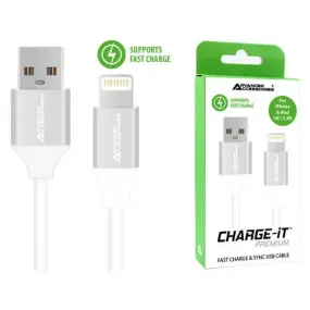 Advanced Accessories Charge-It Fast Charge & Sync Usb Cable For New Iphone