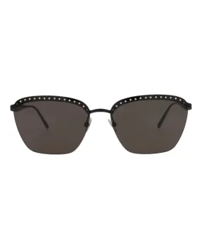 Alaia Square-Frame Metal Sunglasses