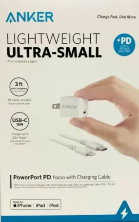 Anker Power port PD Nano Bundle PD Usb-C Charger & Cable