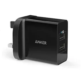 Anker PowerPort 24W Dual Port USB Charger (PowerIQ) - A2021