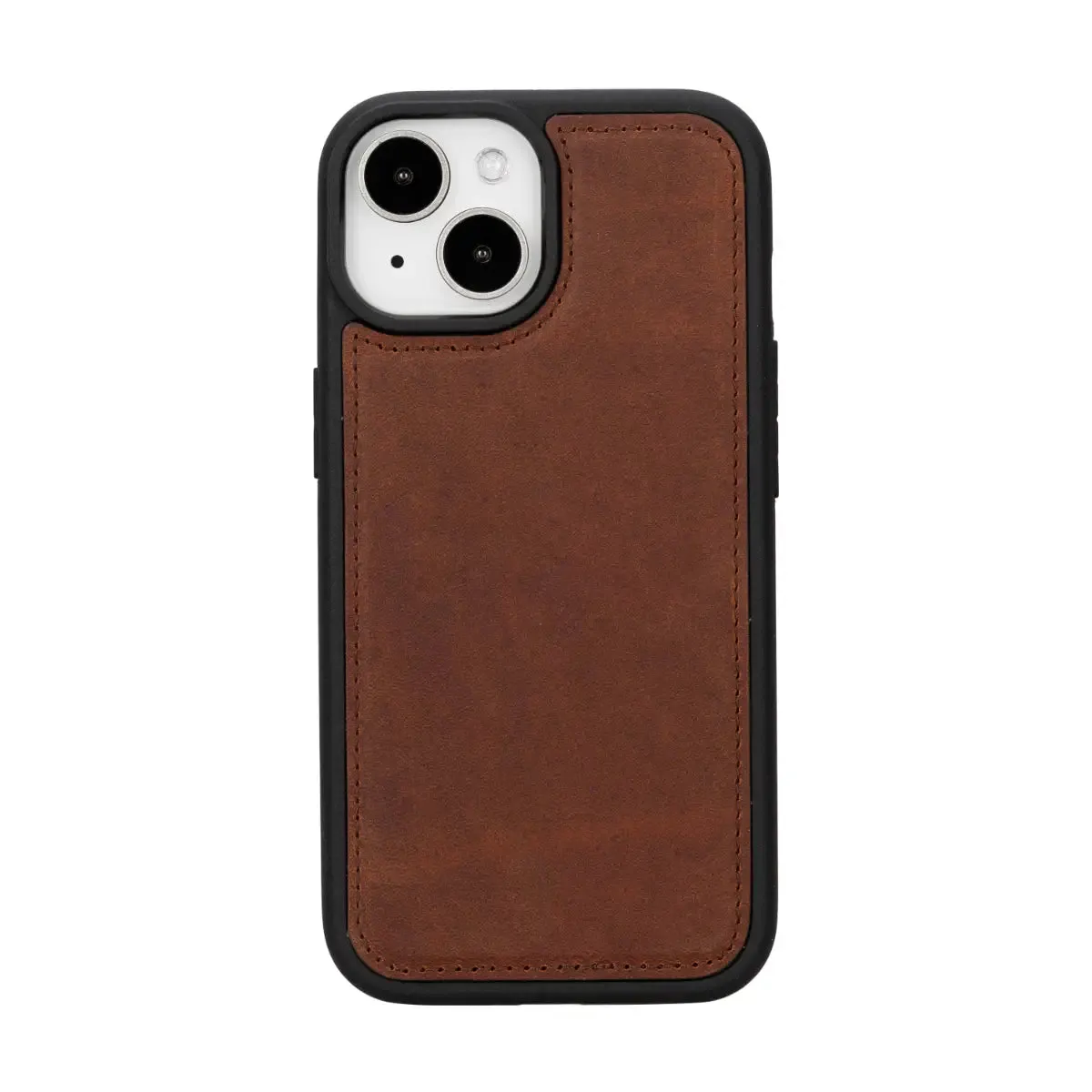 Antic Brown Leather iPhone 15 Wallet Case