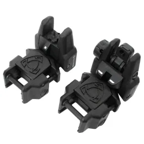 APS Rhino Flip-up Front and Rear Back-up Sight Set - Black