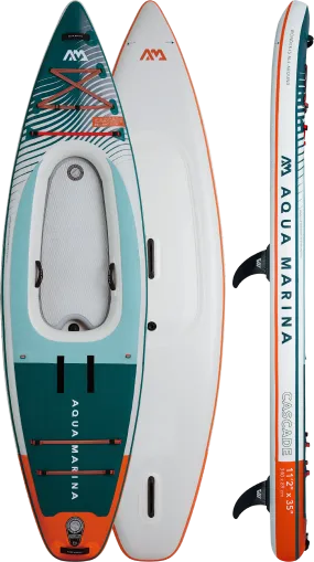 Aqua Marina BT-24CAP Cascade 11'2" Inflatable Stand Up Paddle-Kayak Hybrid Board New