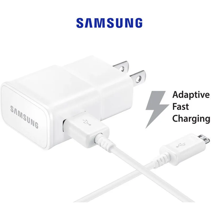 Authentic Samsung Galaxy S6 S7 OEM Adaptive Fast Charger   Micro USB Cable