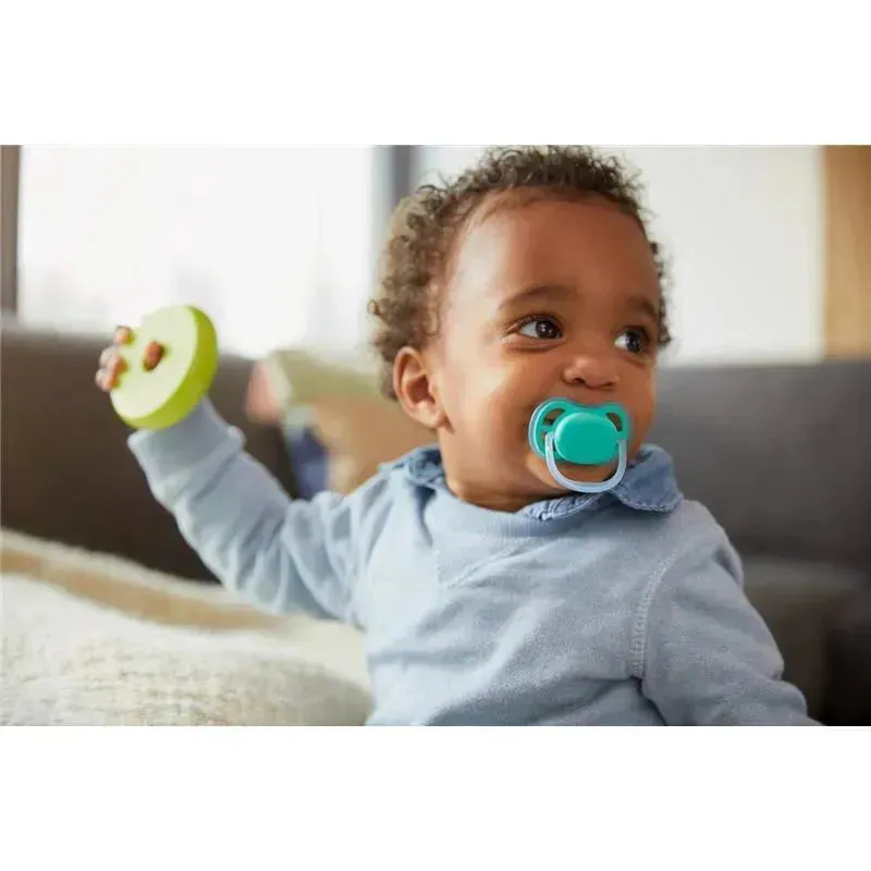 Avent - 2Pk Ultra Air Pacifier, 6/18M, Blue/Green