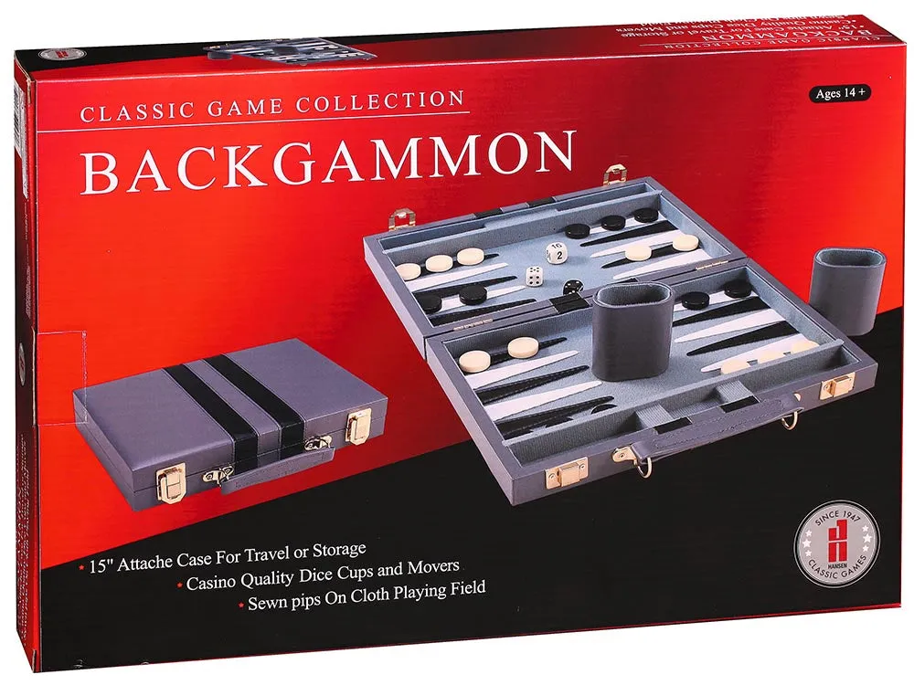 BACKGAMMON 15" VINYL, STITCHED