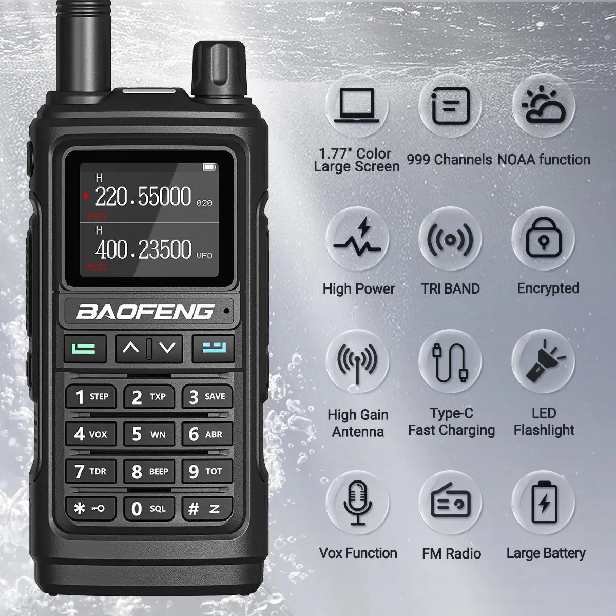 BaoFeng UV-17 Pro V2 Walkie Talkie Wireless Copy Frequency 16 KM Long Range Waterproof Poweful Two Way Radio UV-5R S22 Ham Radio