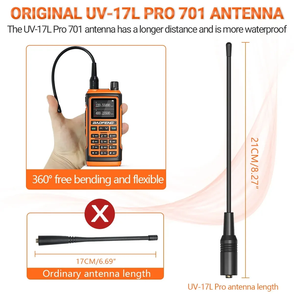 BaoFeng UV-17 Pro V2 Walkie Talkie Wireless Copy Frequency 16 KM Long Range Waterproof Poweful Two Way Radio UV-5R S22 Ham Radio