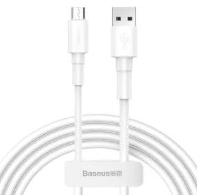 Baseus Mini White Cable USB For Micro 2.4A 1m