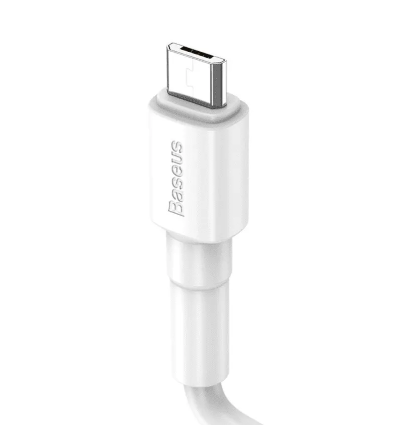 Baseus Mini White Cable USB For Micro 2.4A 1m