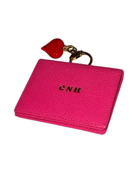 BISOU MONOGRAMMED LEATHER CARD CASE