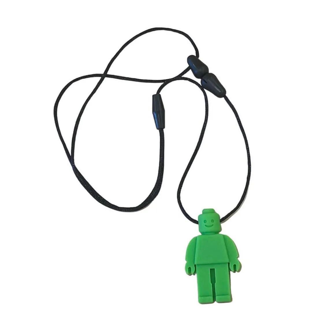 Block Man Sensory Chew Necklace - Free Hygiene Case