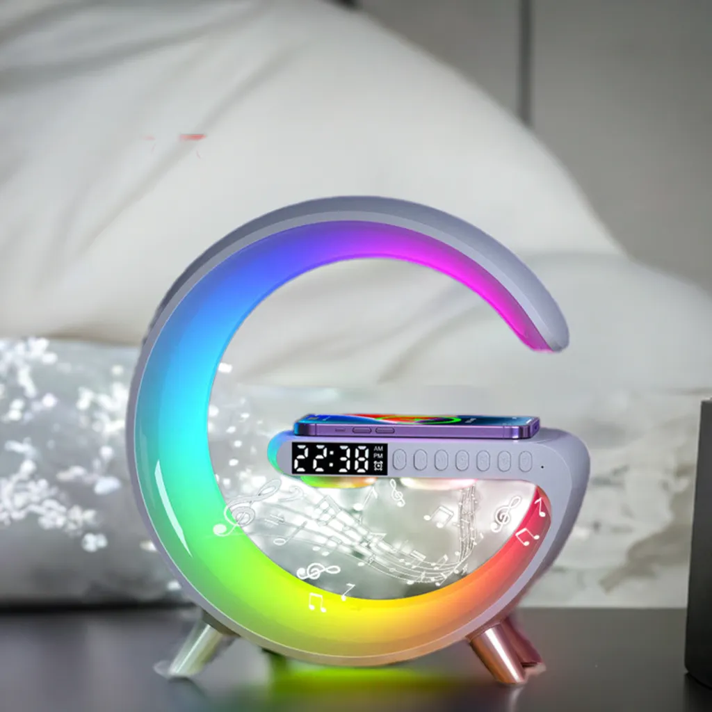 Bluetooth Speaker Wireless Charger Lamp