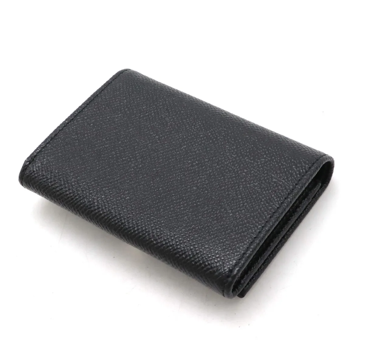 Bvlgari Grain Leather Logo Clip Card Case 30420