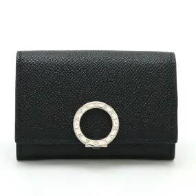 Bvlgari Grain Leather Logo Clip Coin Case