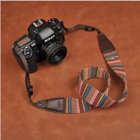 Canon Stripe Handmade Leather Camera Strap - 8270