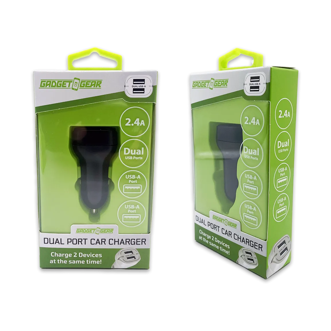 Car Charger with Dual USB Ports 2.4 Amp - 3 Pieces Per Pack 24632