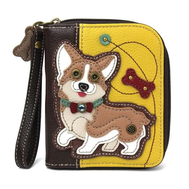 Chala Dog  Zip Around Wallets-Carry your cards in dog gone good style!*