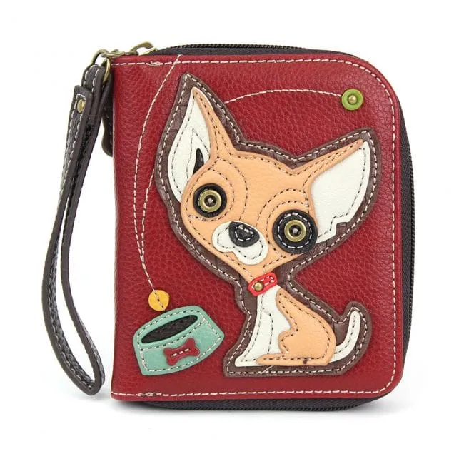 Chala Dog  Zip Around Wallets-Carry your cards in dog gone good style!*