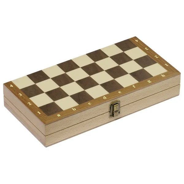 Chess set in a wooden hinged case