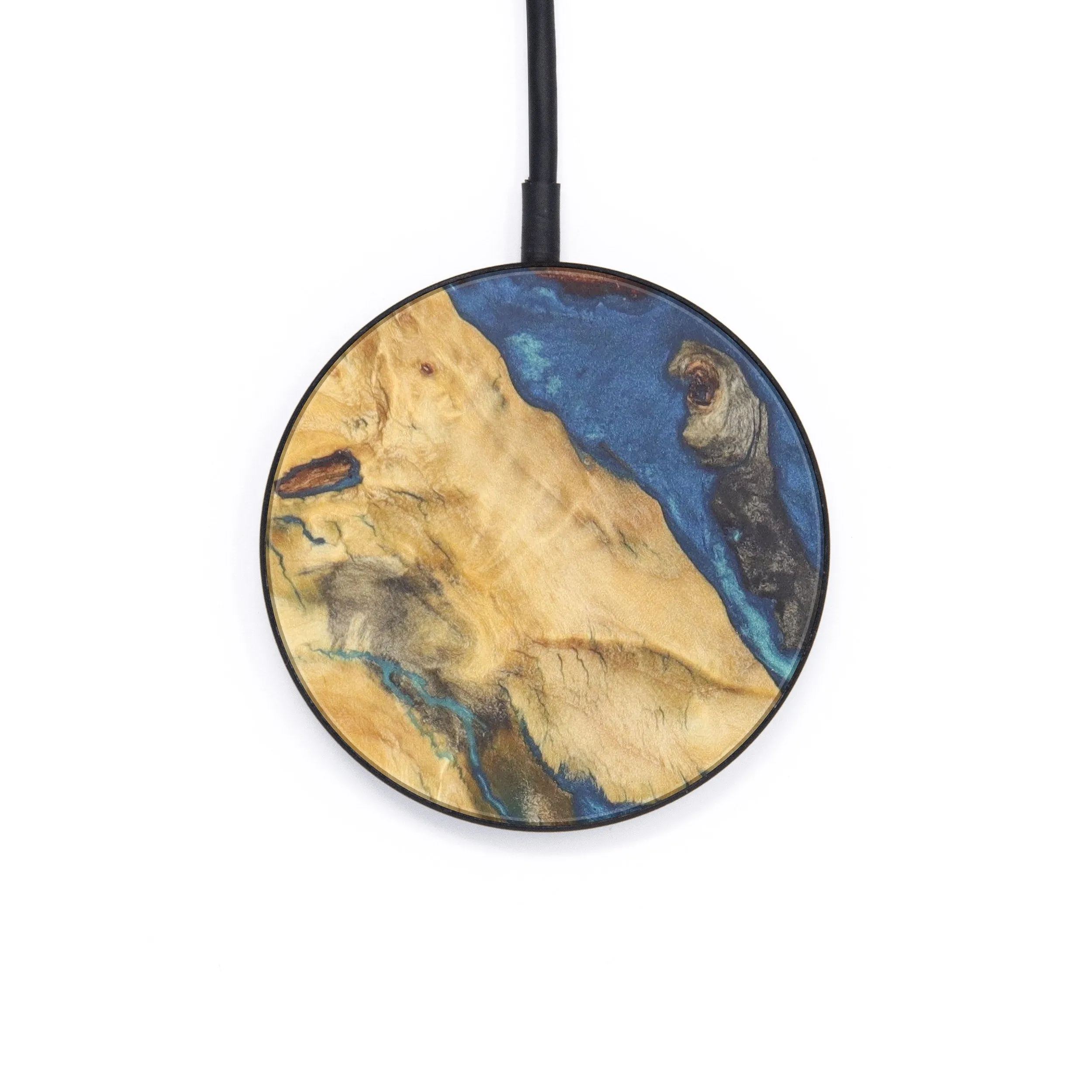 Circle Wood Resin Wireless Charger - Anabella (Mosaic, 605357)