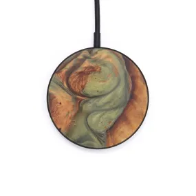 Circle Wood Resin Wireless Charger - Arun (Dark Green, 608504)