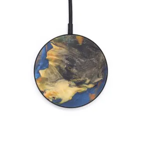 Circle Wood Resin Wireless Charger - Bab (Teal & Gold, 605391)