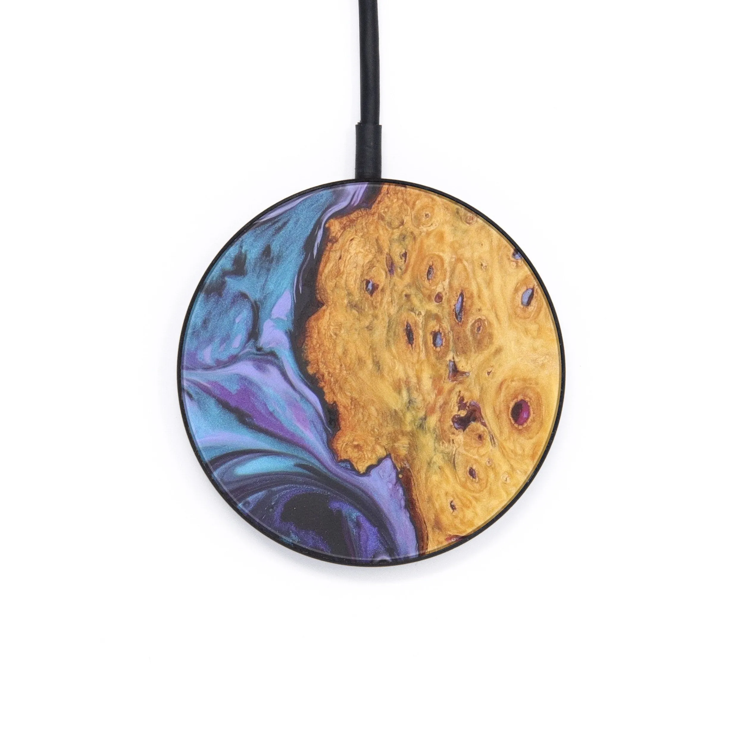 Circle Wood Resin Wireless Charger - Ebba (Artist Pick, 607012)