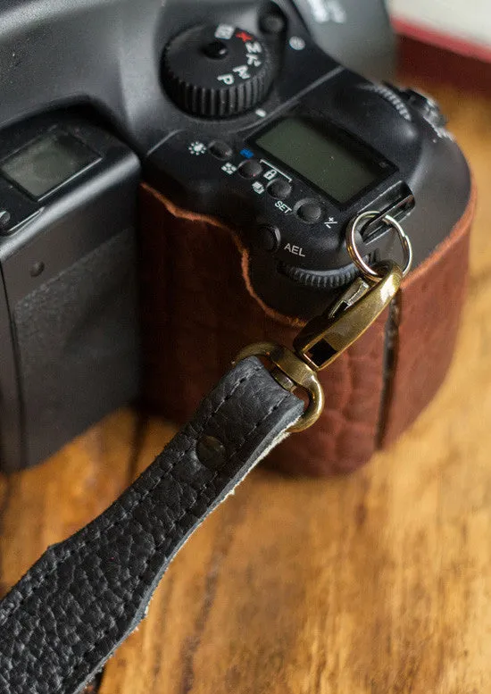 Classic American Bison Leather Neck Strap