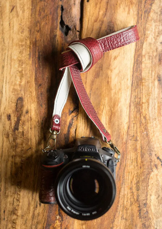 Classic American Bison Leather Neck Strap