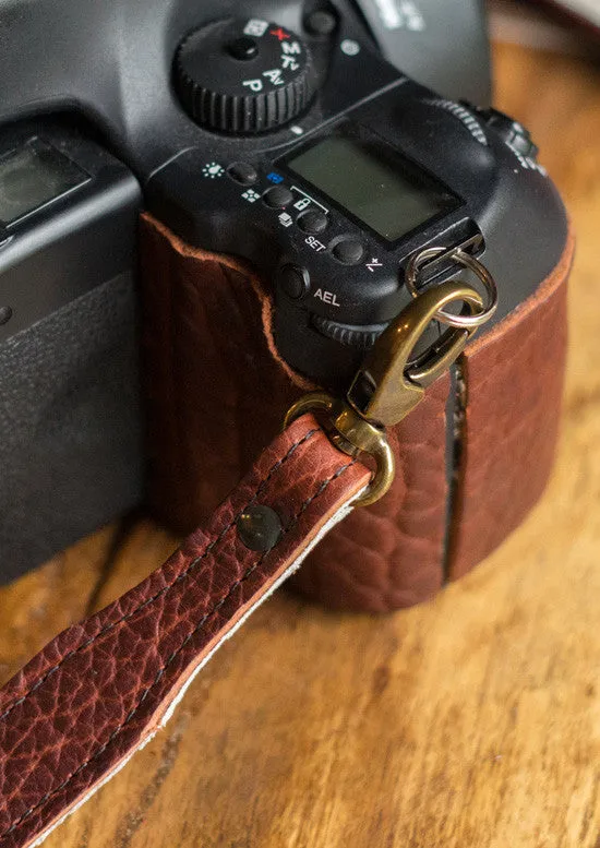 Classic American Bison Leather Neck Strap