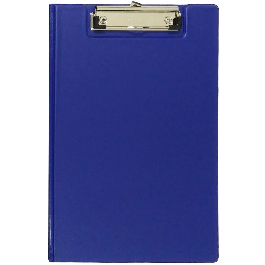 Clip Folder with Low Profile Clip A4 Size PVC Blue