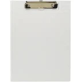 Clip Folder with Low Profile Clip A4 Size PVC White