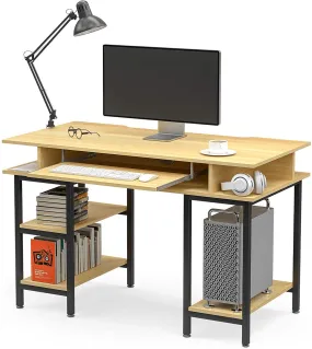 Computer Desk with Keyboard Tray/Shelves