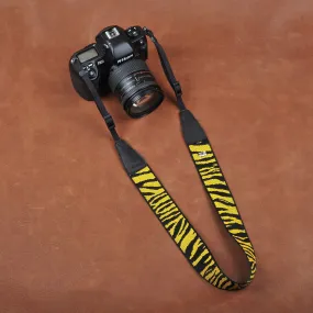 Cotton Tiger Stripe Strap Leather DSLR Camera Strap 8264