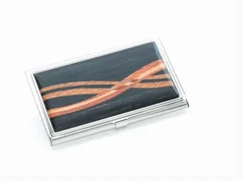 Davin & Kesler-Ebony Inlaid Business Card Case