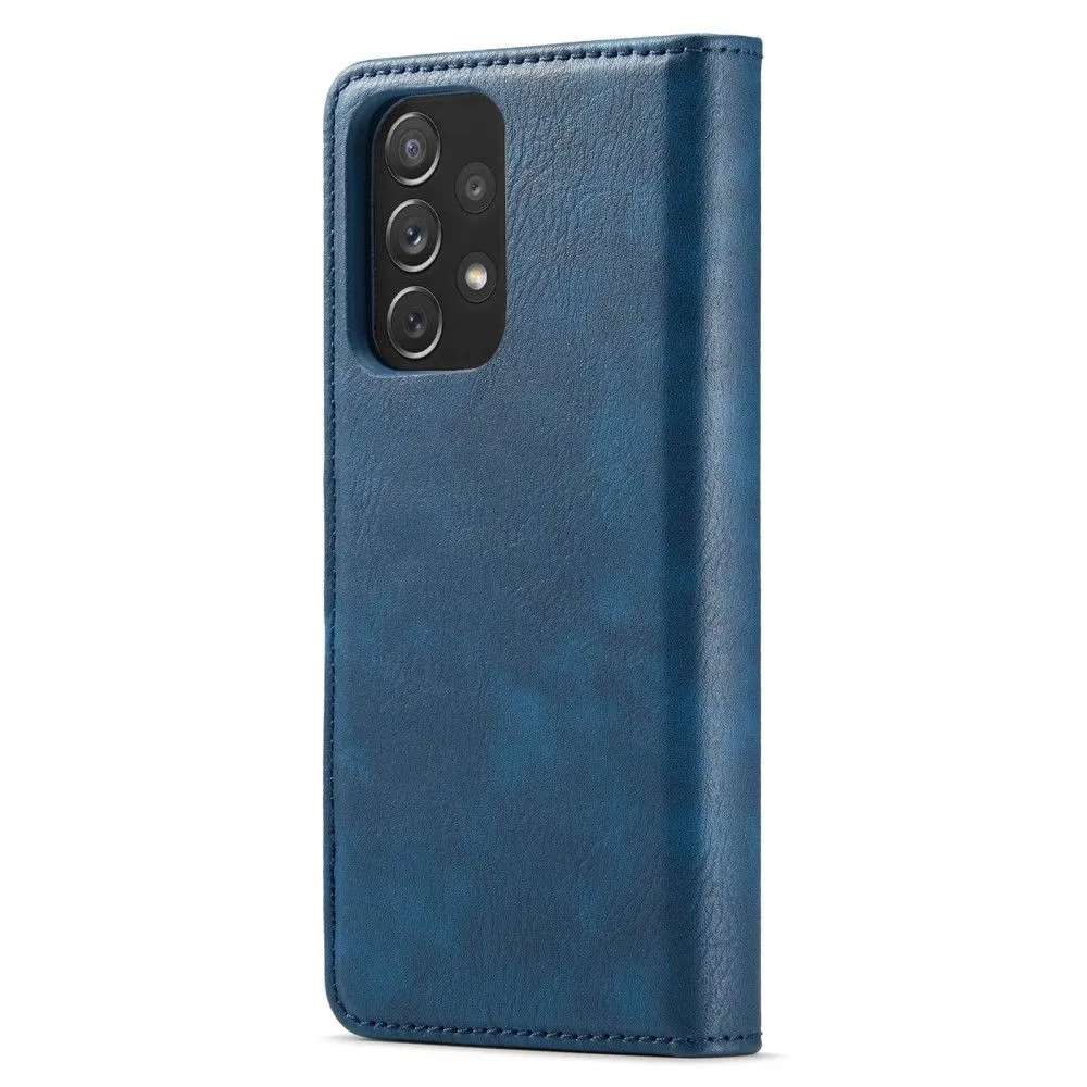 DG.MING Samsung Galaxy A73 2-in-1 Wallet Case - Blue