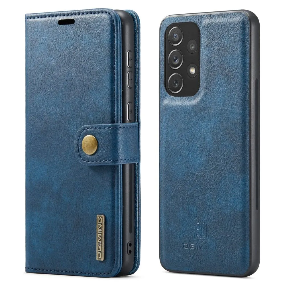 DG.MING Samsung Galaxy A73 2-in-1 Wallet Case - Blue