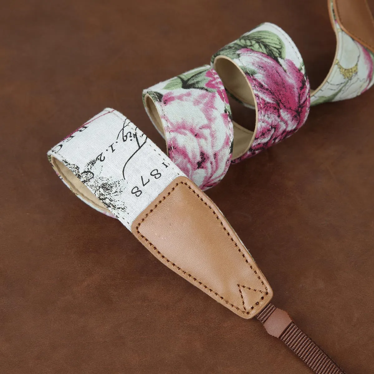 Flower China Style Handmade Leather DSLR Camera Strap CS235